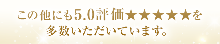 その他にも5.0評価を多数いただいております。